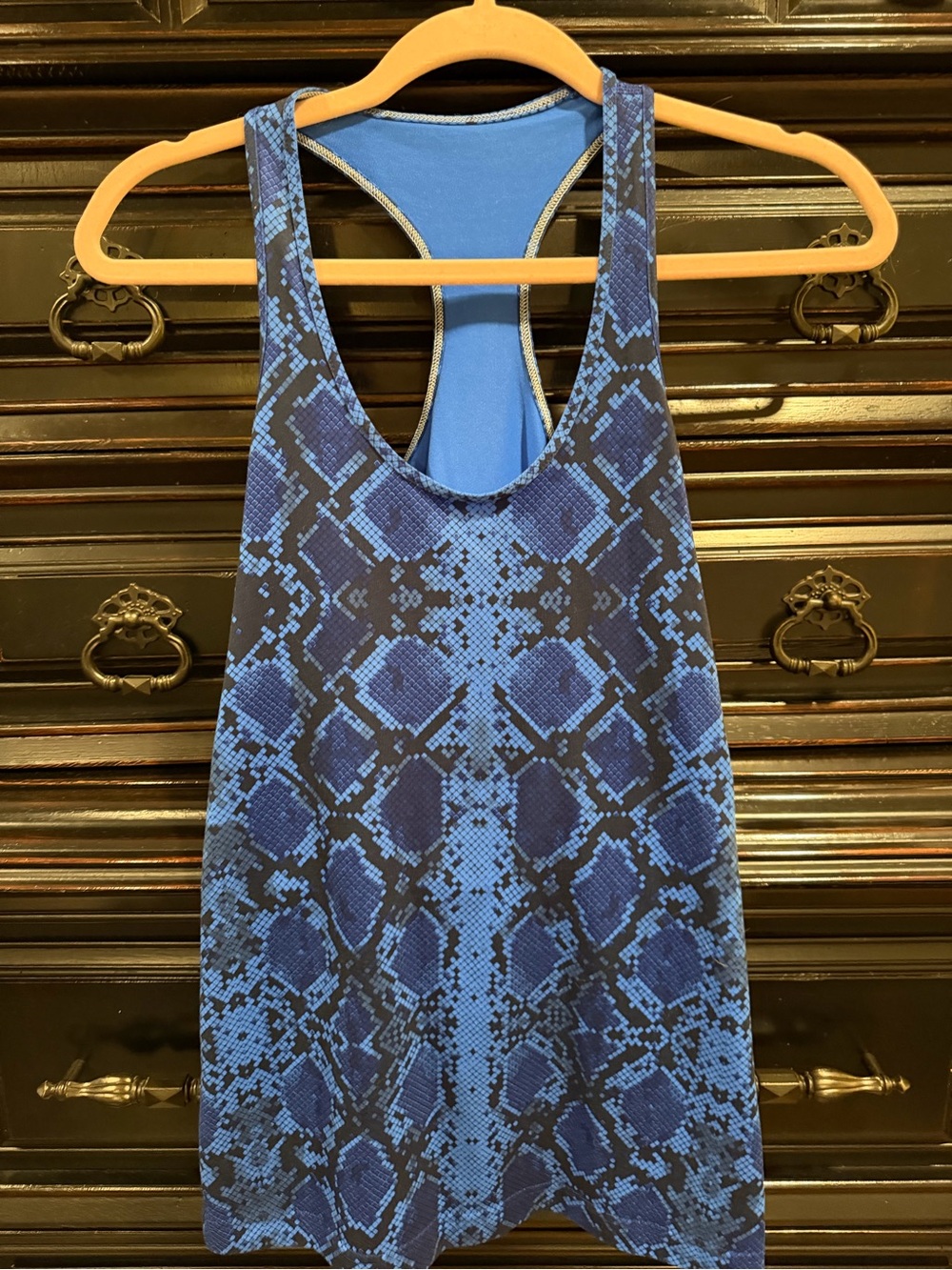 Lulu Blue Snake-Print Racerback Tank